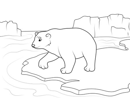 Polar bear coloring page cliparts stock vector and royalty free polar bear coloring page illustrations