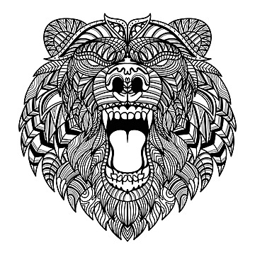 Angry bear templates psd design for free download