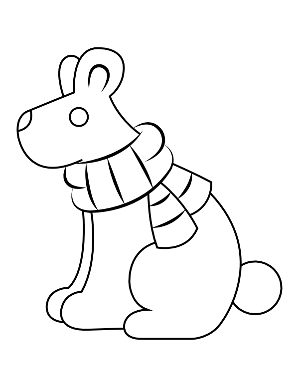 Printable polar bear coloring page