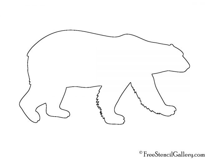 Polar bear silhouette stencil bear silhouette polar bear coloring page bear coloring pages