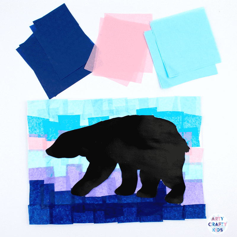 Polar bear winter art