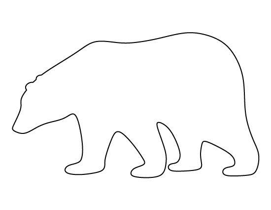 Printable polar bear template bear stencil polar bear craft bear template