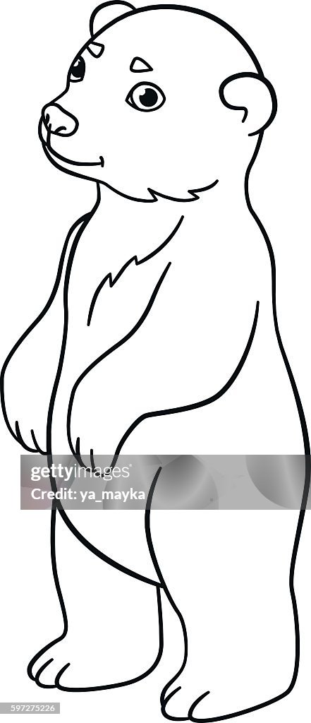 Loring pages little cute baby polar bear high