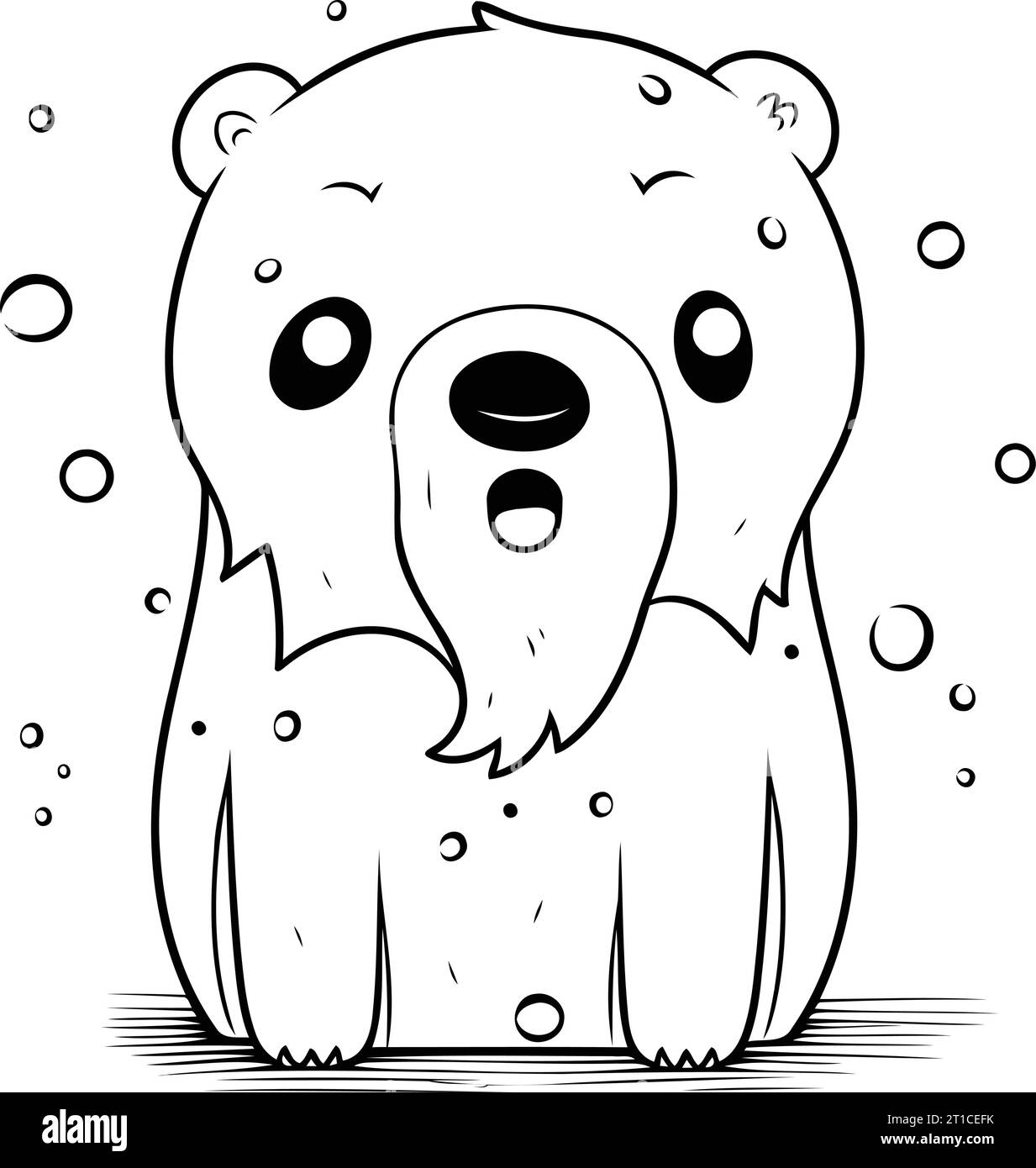 Clipart polar bear black and white stock photos images