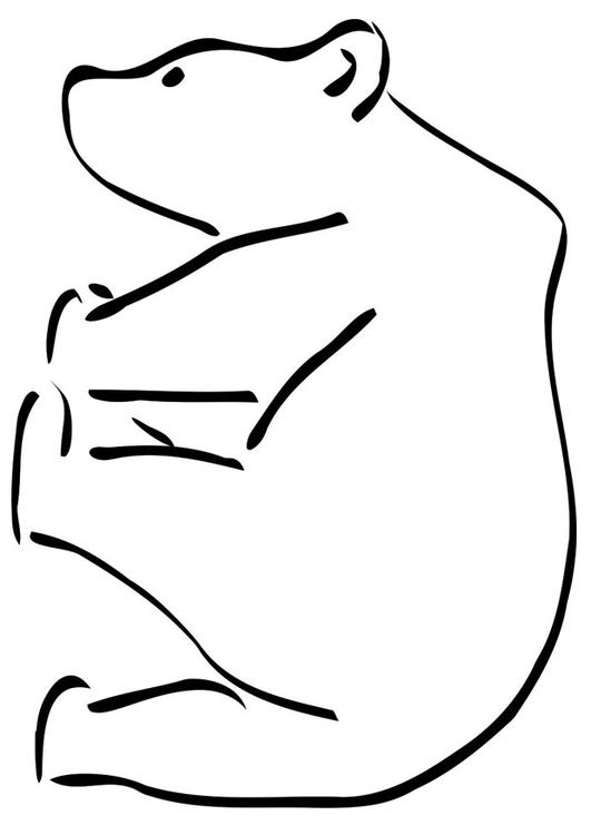 Coloring page polar bear