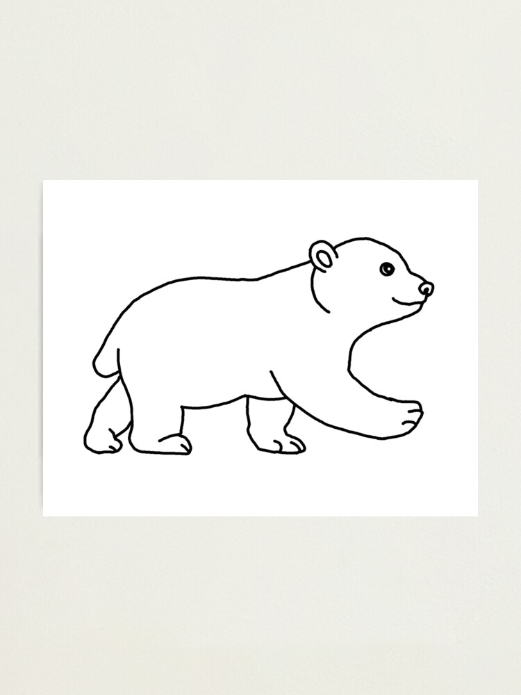 Polar bear animal baby sweet photographic print by nijess