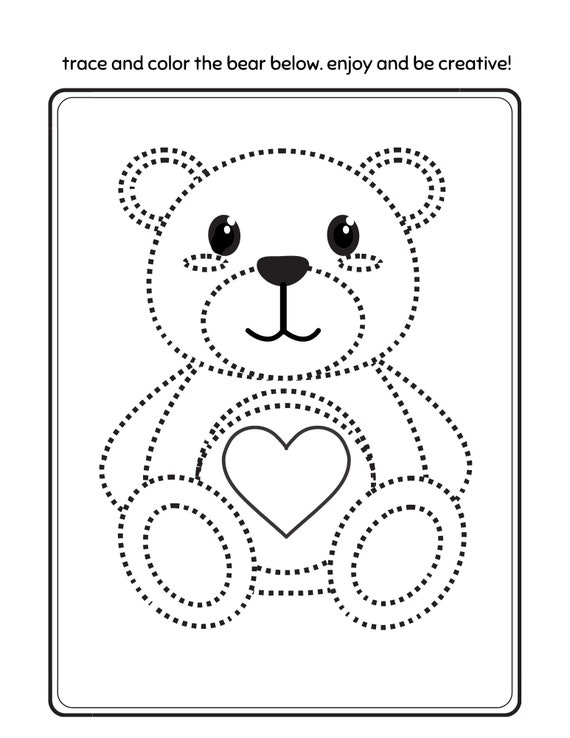 Tracing and coloring pages for kids
