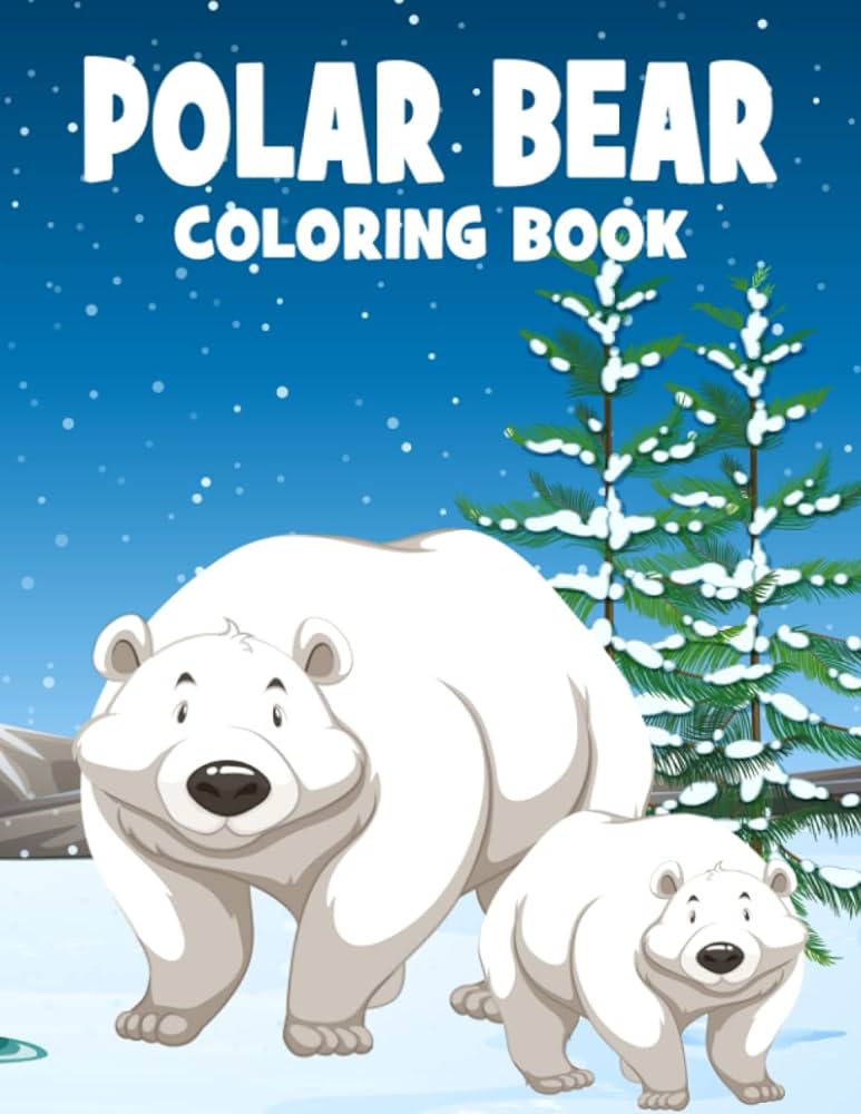 Polar bear coloring book colouring pages to drawing with amazaing animal for animal with illustrations for relaxation wolf emilio wolf books