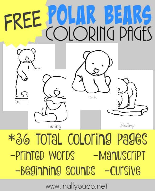 Polar bears coloring pages â in all you do