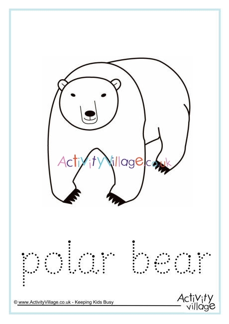 Polar bear finger tracing