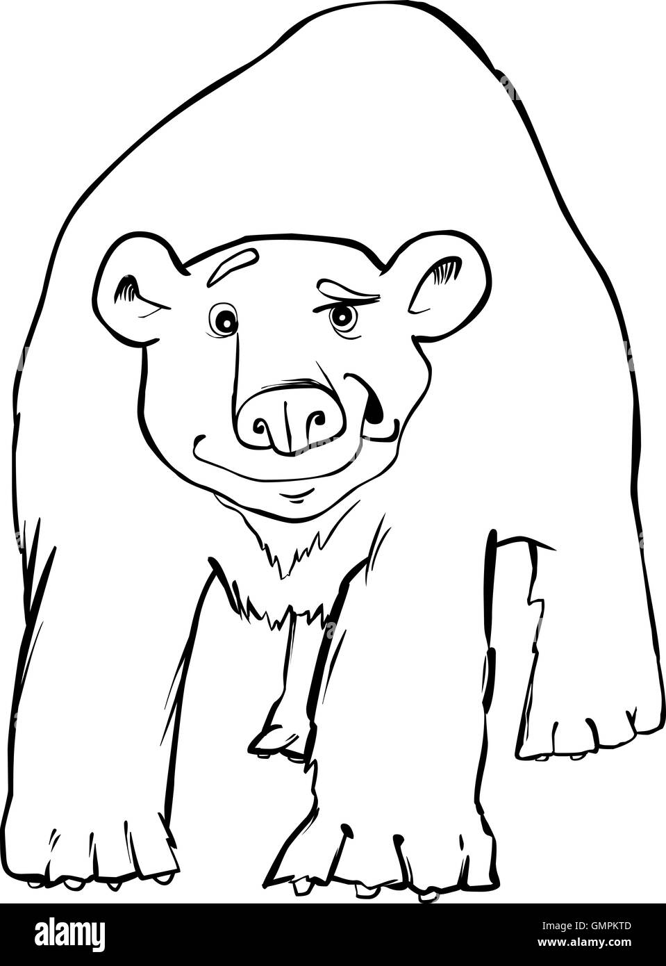 Polar bear coloring page stock photo