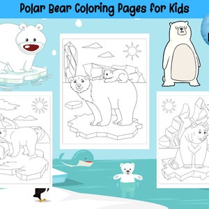 Polar bears coloring