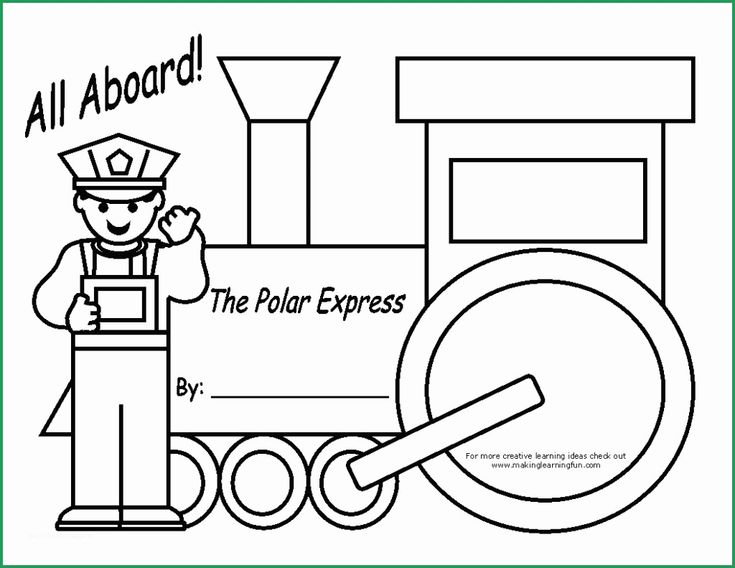Magical polar express coloring pages