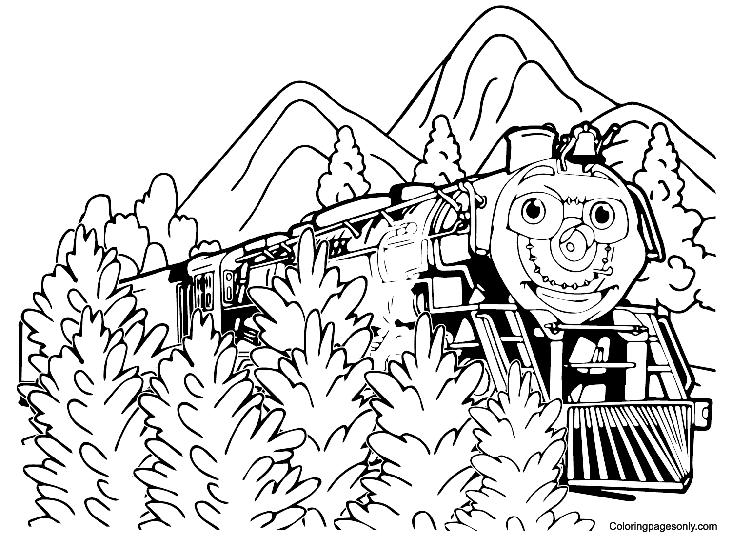 Polar express coloring pages