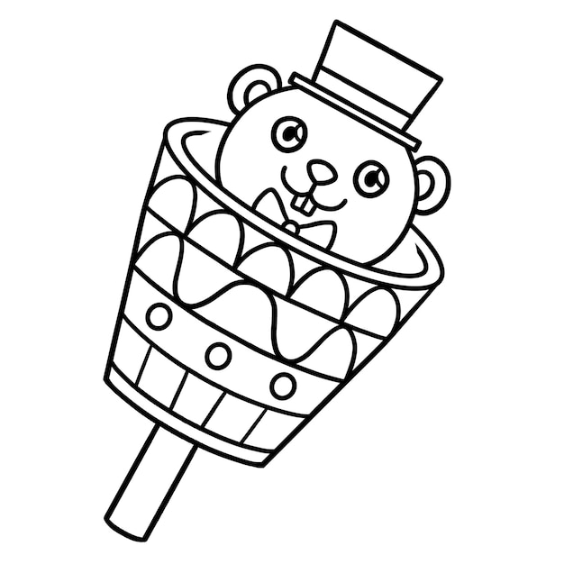 Premium vector a vector of a cupcake in black and white coloring