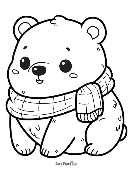 Printable polar bear coloring pages