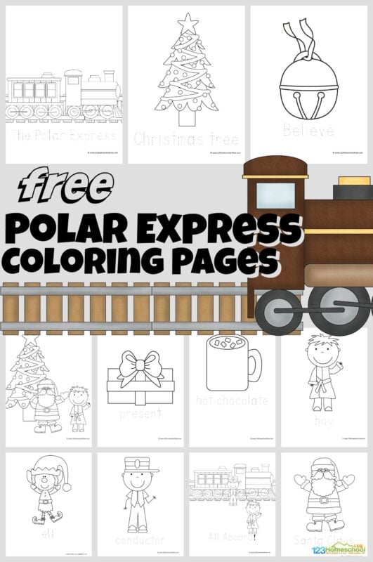 Polar express coloring pages