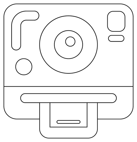 Polaroid coloring page free printable coloring pages