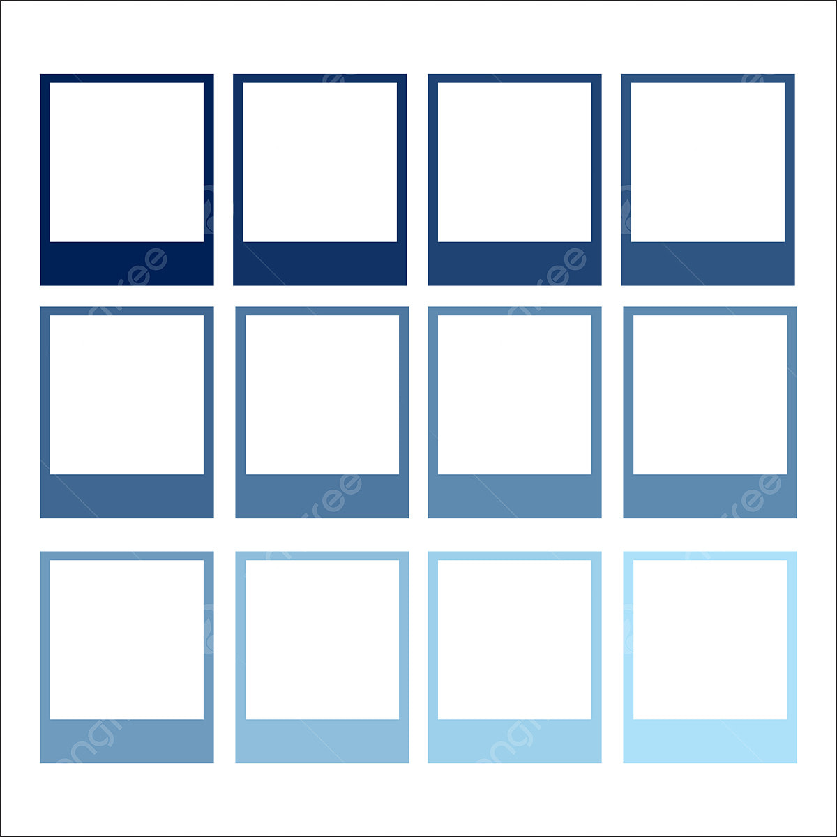 Colored polaroid clipart vector polaroid template blue color woman care eye png image for free download