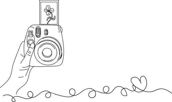 Polaroid camera drawn images â browse photos vectors and video