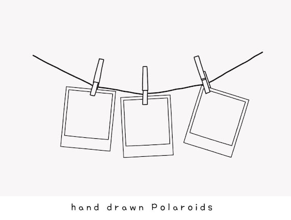 Polaroids clipart frames clipart frames hand drawn frames frame doodle polaroid doodle hand drawn polaroid simple frame clipart