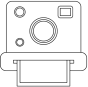 Polaroid coloring page free printable coloring pages