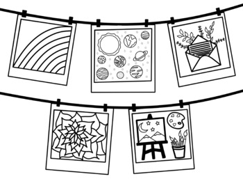 Polaroid pictures coloring page by special elephants tpt