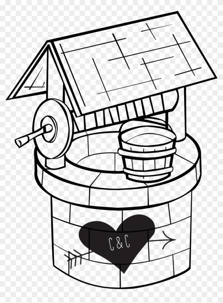 Free wedding wishing well clipart