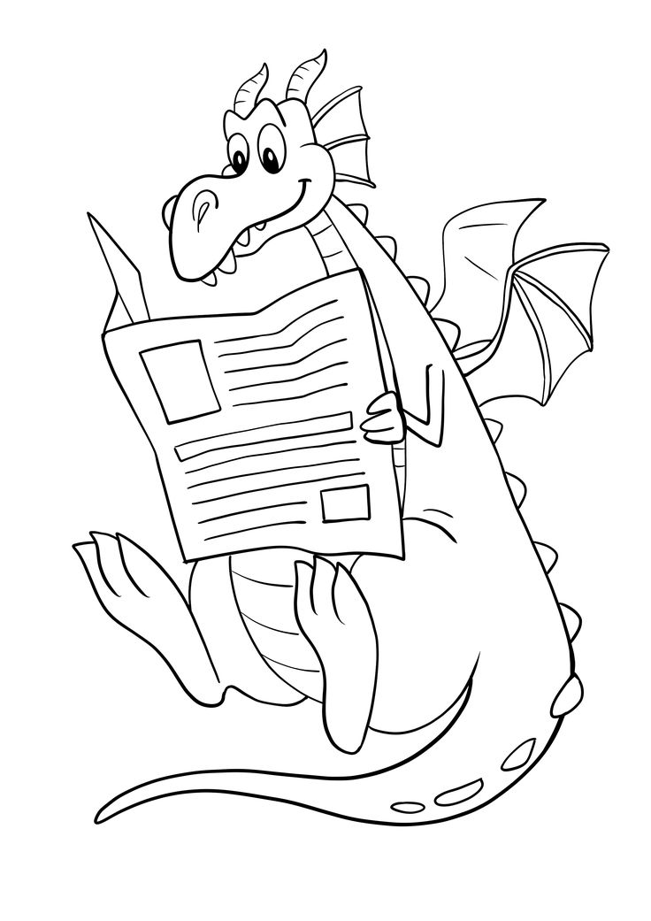 Dragon colouring book coloring books digital book coloring pages