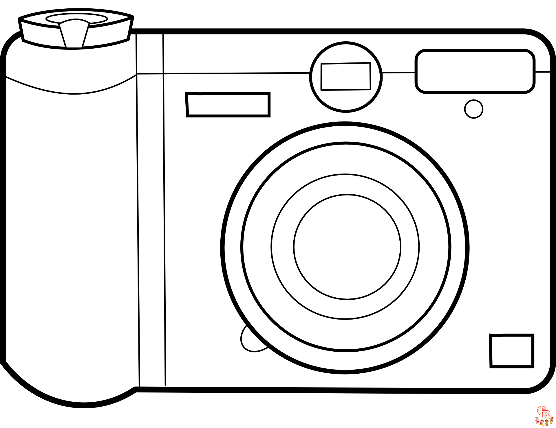 Free camera coloring pages for kids