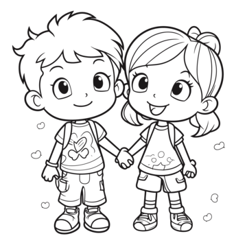 Kids coloring png vector psd and clipart with transparent background for free download