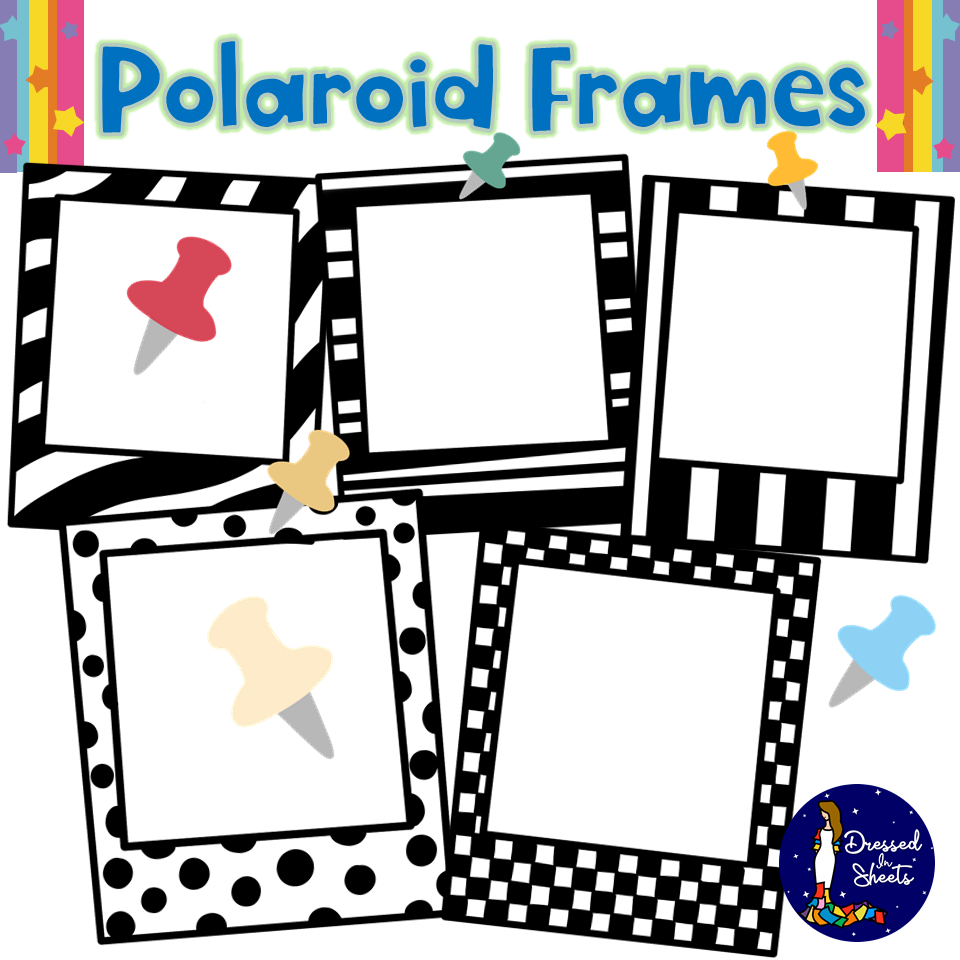 Polaroid frames clip art made by teachers