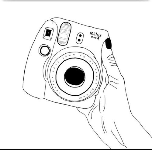 Polaroid tumblr outline drawing shared by ellie kamera zeichnung polaroid bilder zeichnen