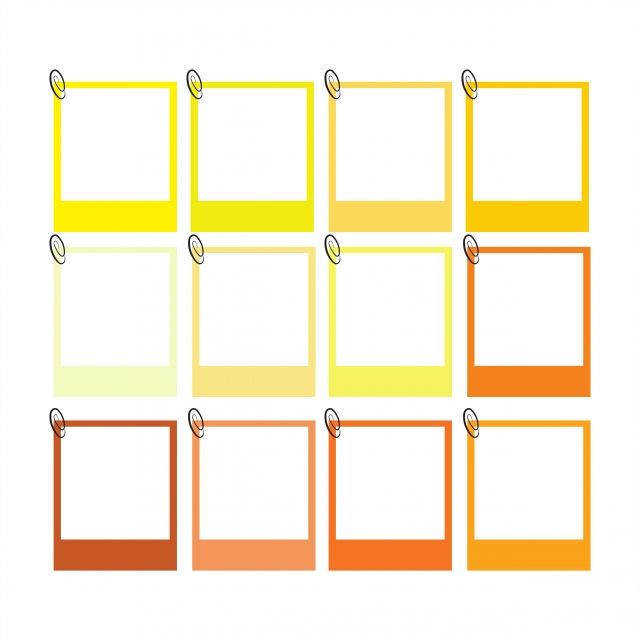Colored polaroid clipart transparent background polaroid template yellow color polaroid pastel pk png image for free download respgo de tta cores polaroid