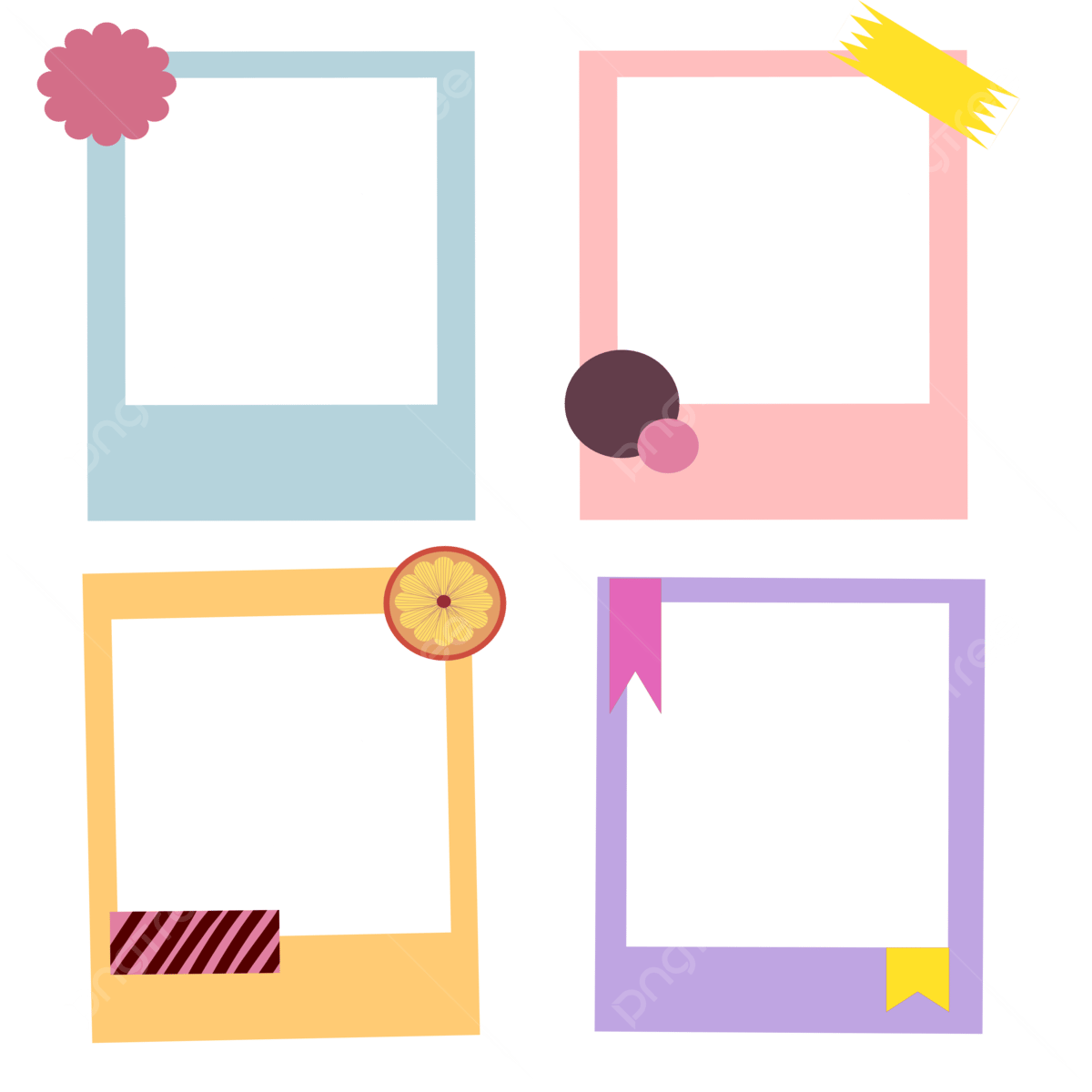 Colored polaroid clipart transparent png hd polaroid illustration full color polaroid polaroid illustration polaroid clipart png image for free download