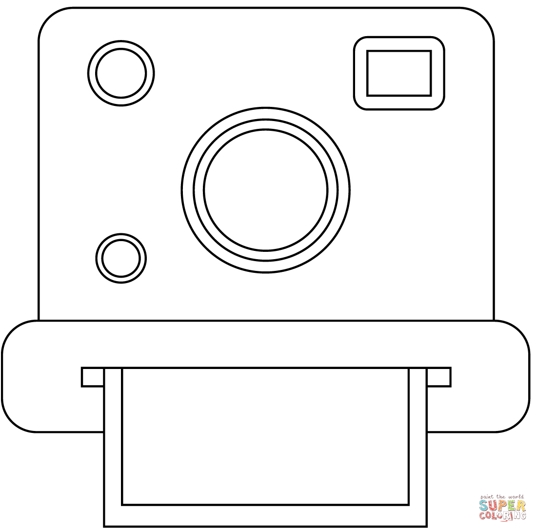 Polaroid coloring page free printable coloring pages