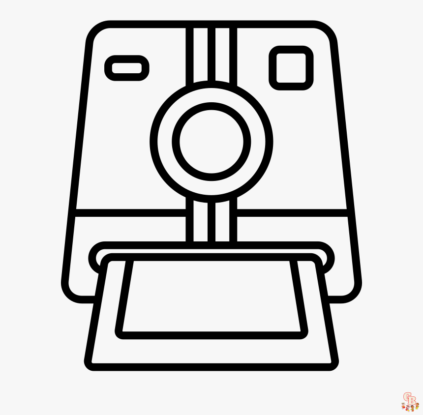 Free camera coloring pages for kids