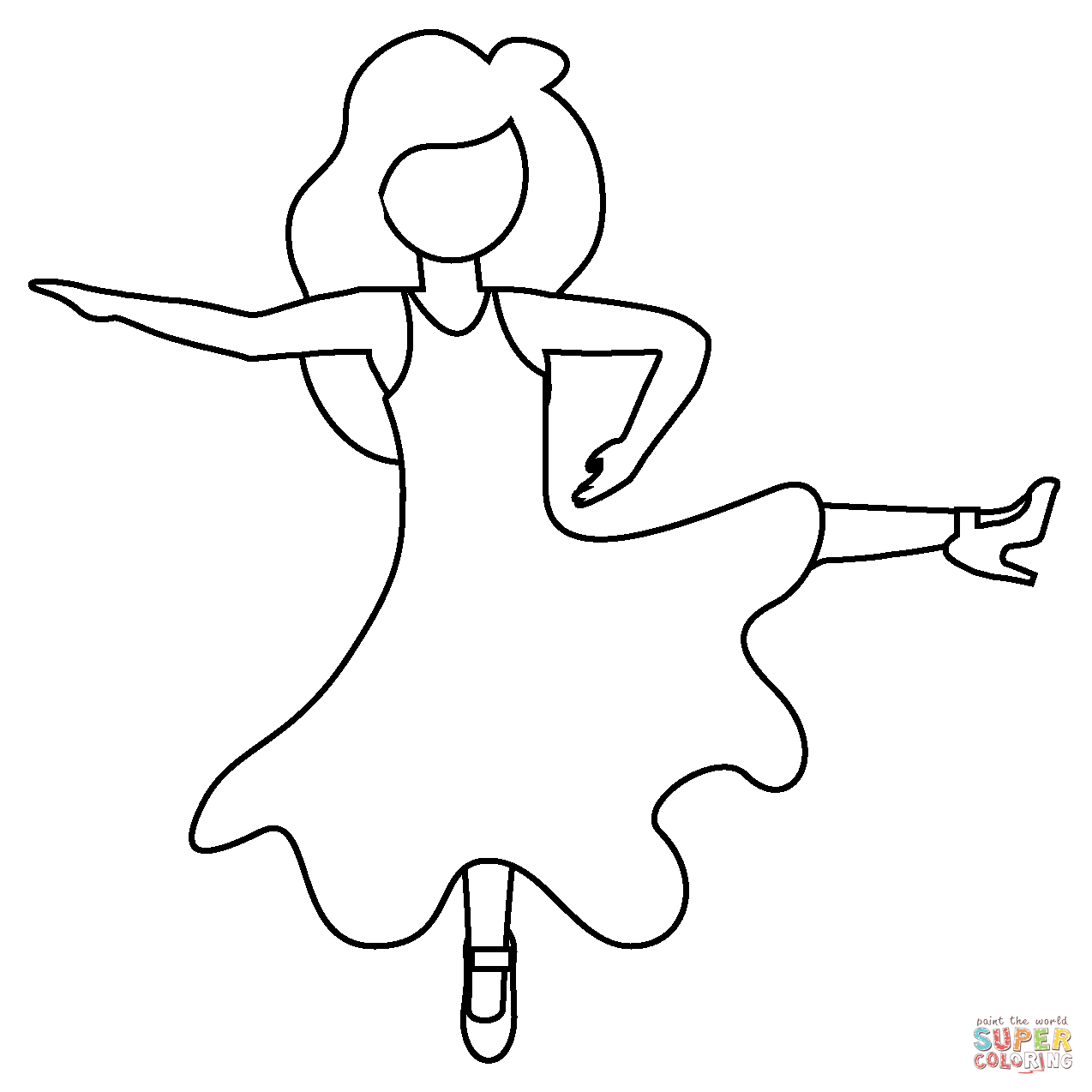 Woman dancing emoji coloring page free printable coloring pages