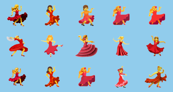 Ð woman dancing emoji
