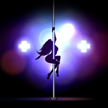 Pole dance cliparts stock vector and royalty free pole dance illustrations