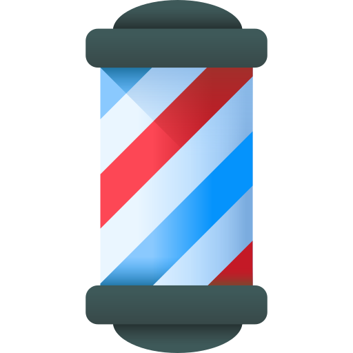 Barber pole d color icon