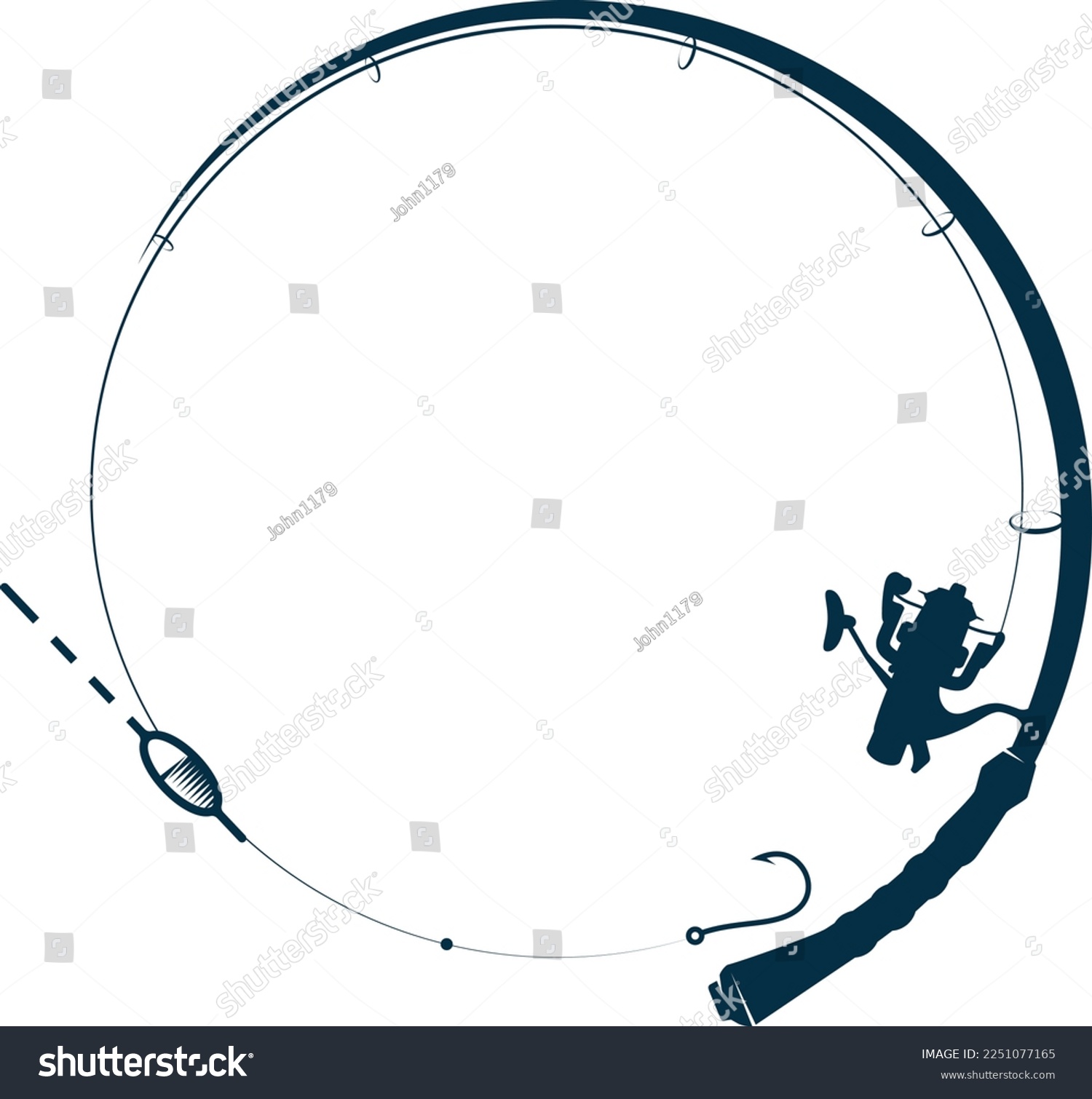 Fishing pole stock photos