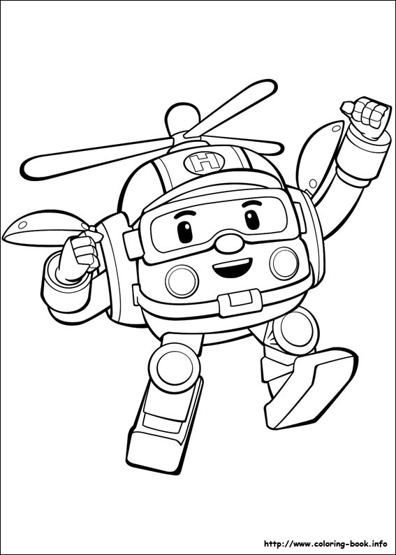 Robocar poli coloring picture