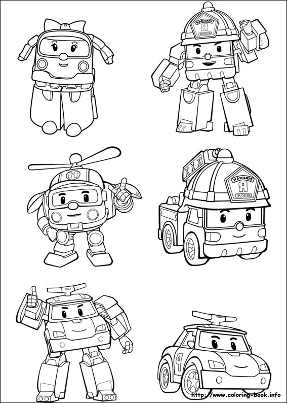 Robocar poli coloring picture