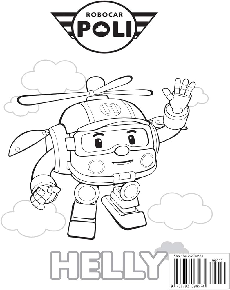 Robocar poli coloring book for kids coloring all your favorite robocar poli characters westbury paul books