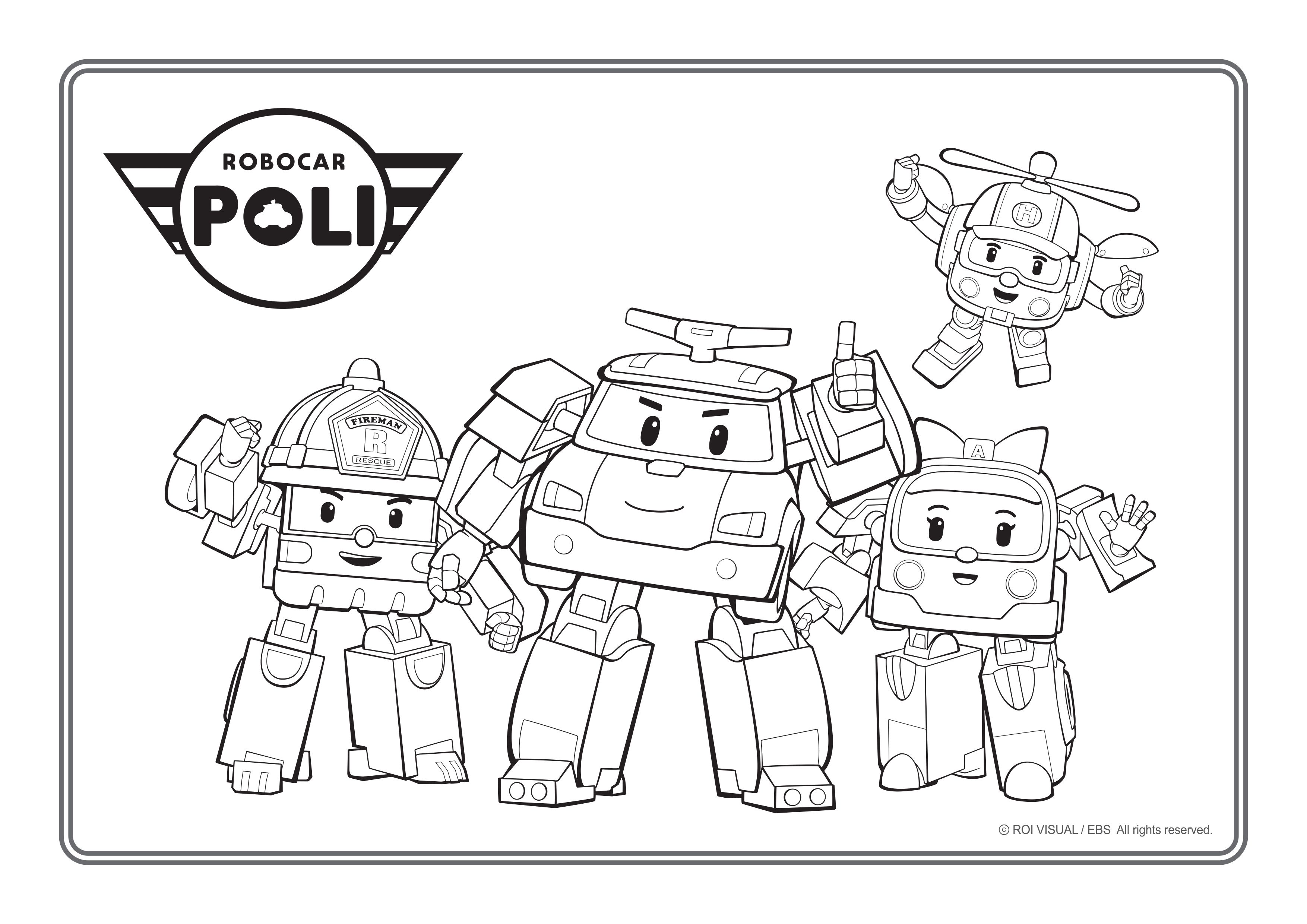 Robocar poli robocar poli mickey coloring pages coloring pages