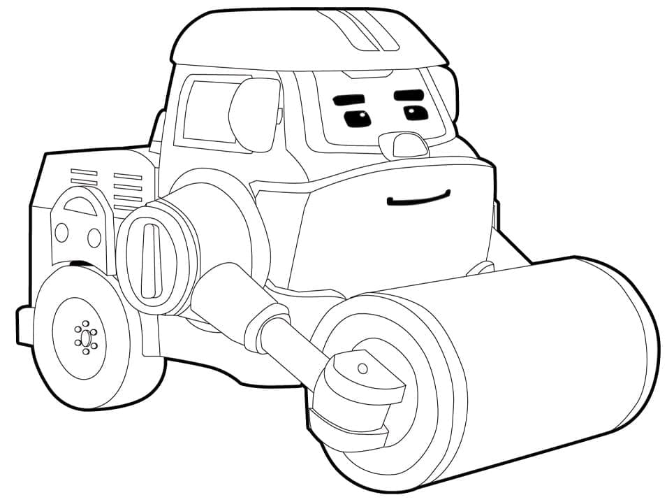 Max from robocar poli coloring page