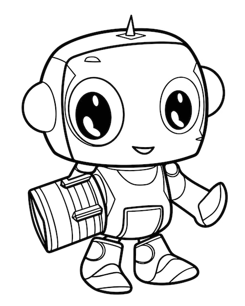 Premium vector coloring page for kids high quality black and white illustration for coloring book