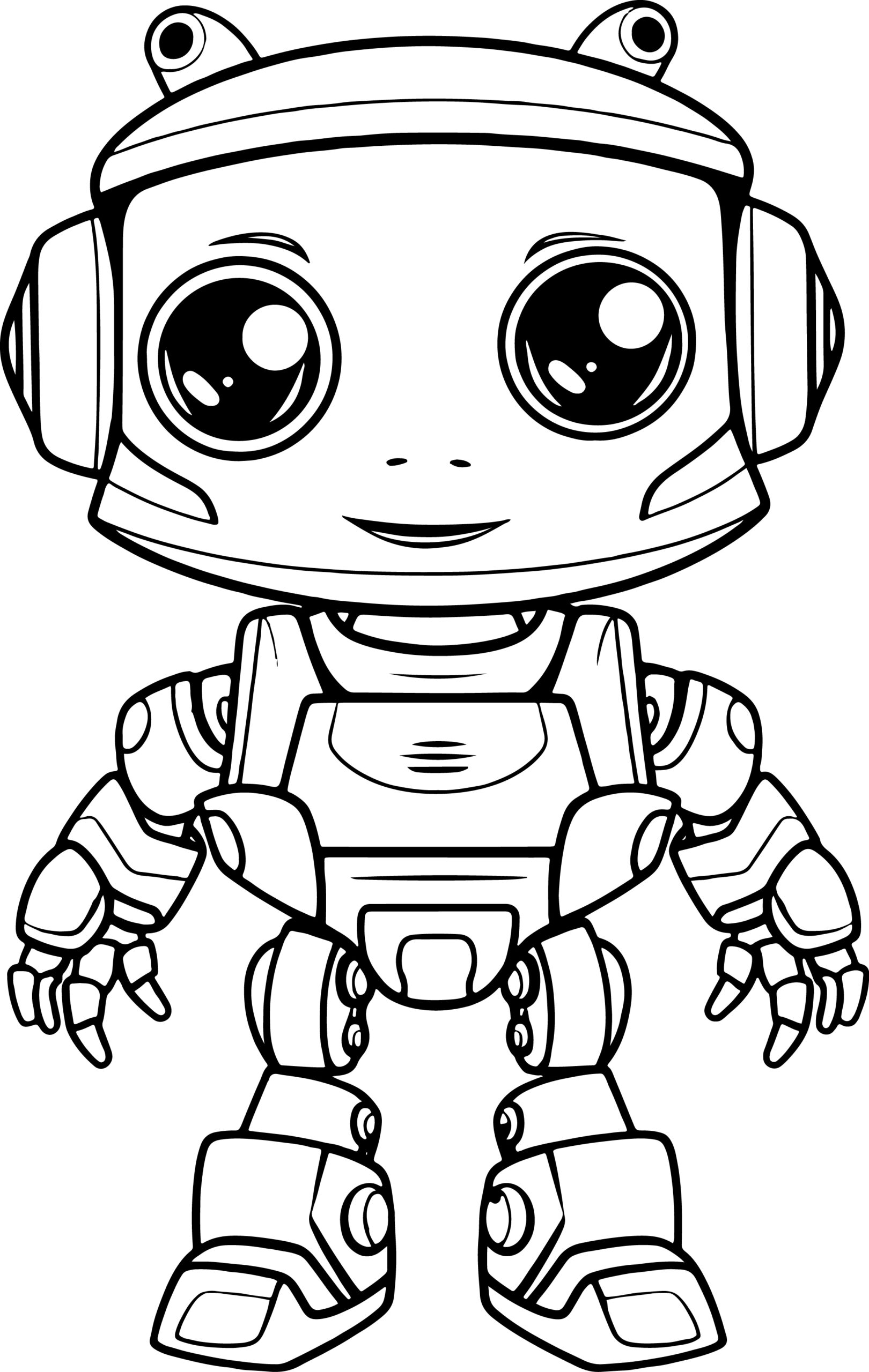 Robot coloring book easy fun robot pages book for kids made by teachers