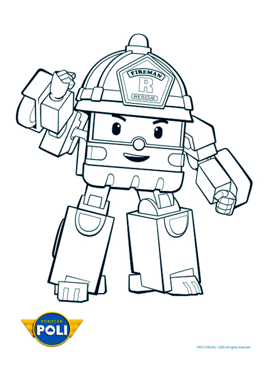 Robocar poli coloring pages to print